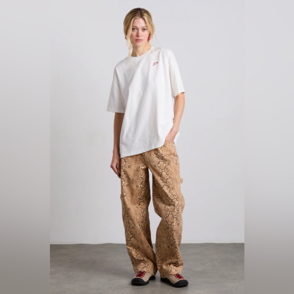 Damson Madder Drew Cargo Jeans in Snake Print | UK 8 | US 4